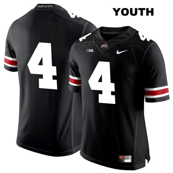Ohio State Buckeyes Youth Jordan Fuller #4 White Number Black Authentic Nike No Name College NCAA Stitched Football Jersey DP19D24GT